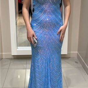 Windsor Sparkling Blue Prom Dress